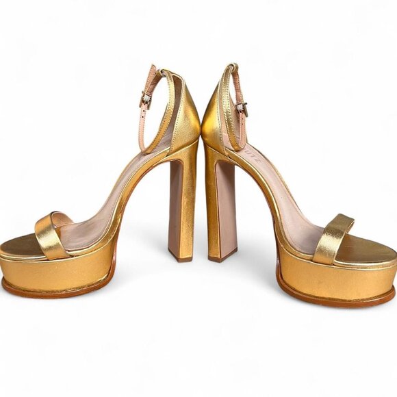 SCHUTZ Gold Platform Heels - Picture 5 of 6